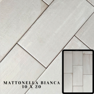 MATTONELLA BIANCA 10X20 50PZA X CAJA 1M2 (Precio por caja)