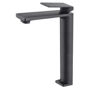 BDF016-5NG_FIYI NEGRO MATE MONOM LAVABO CAÑO ALTO NG MATE +8 CM CROMO